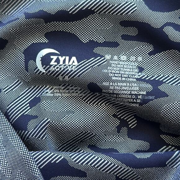 Zyia Active Silver Camo Supreme Hi-Rise Leggings Blue Size 6-8 - Picture 3 of 6